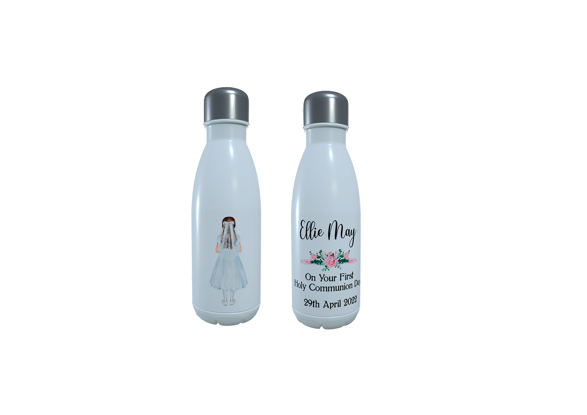 Holy Communion Personalised Water Bottle, Confirmation Day Gift